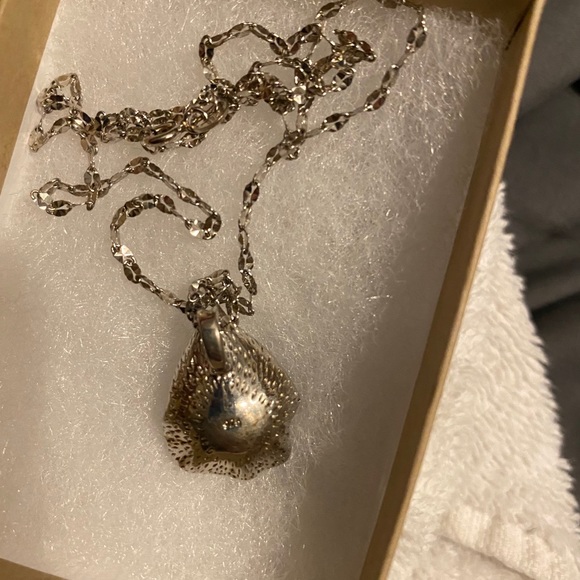 Sterling Silver Tahitian Pearl Necklace - Picture 4 of 5